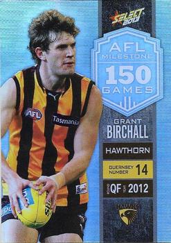 2013 Select AFL Champions - Milestone Game Foils #MG33 Grant Birchall Front